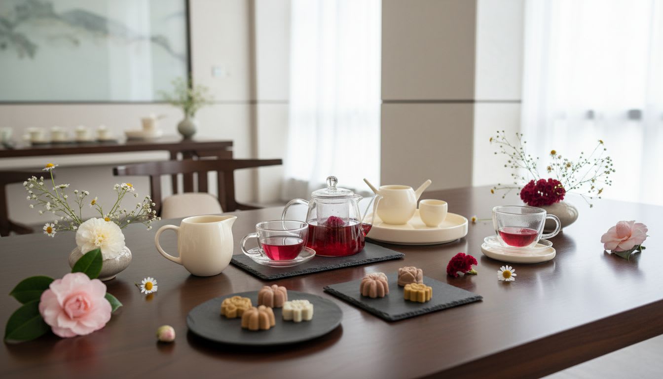 맨드라미차 대상 상차림 당신도 4단계로 연출할 수 있을까요